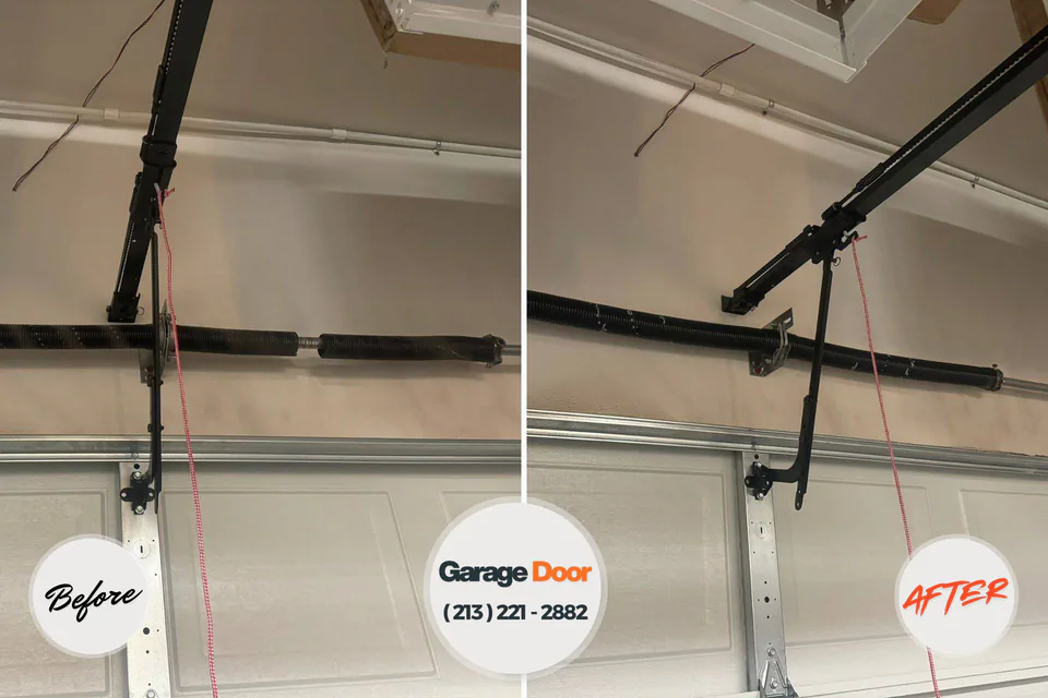 Before and after: garage door repair Rio Rancho, NM